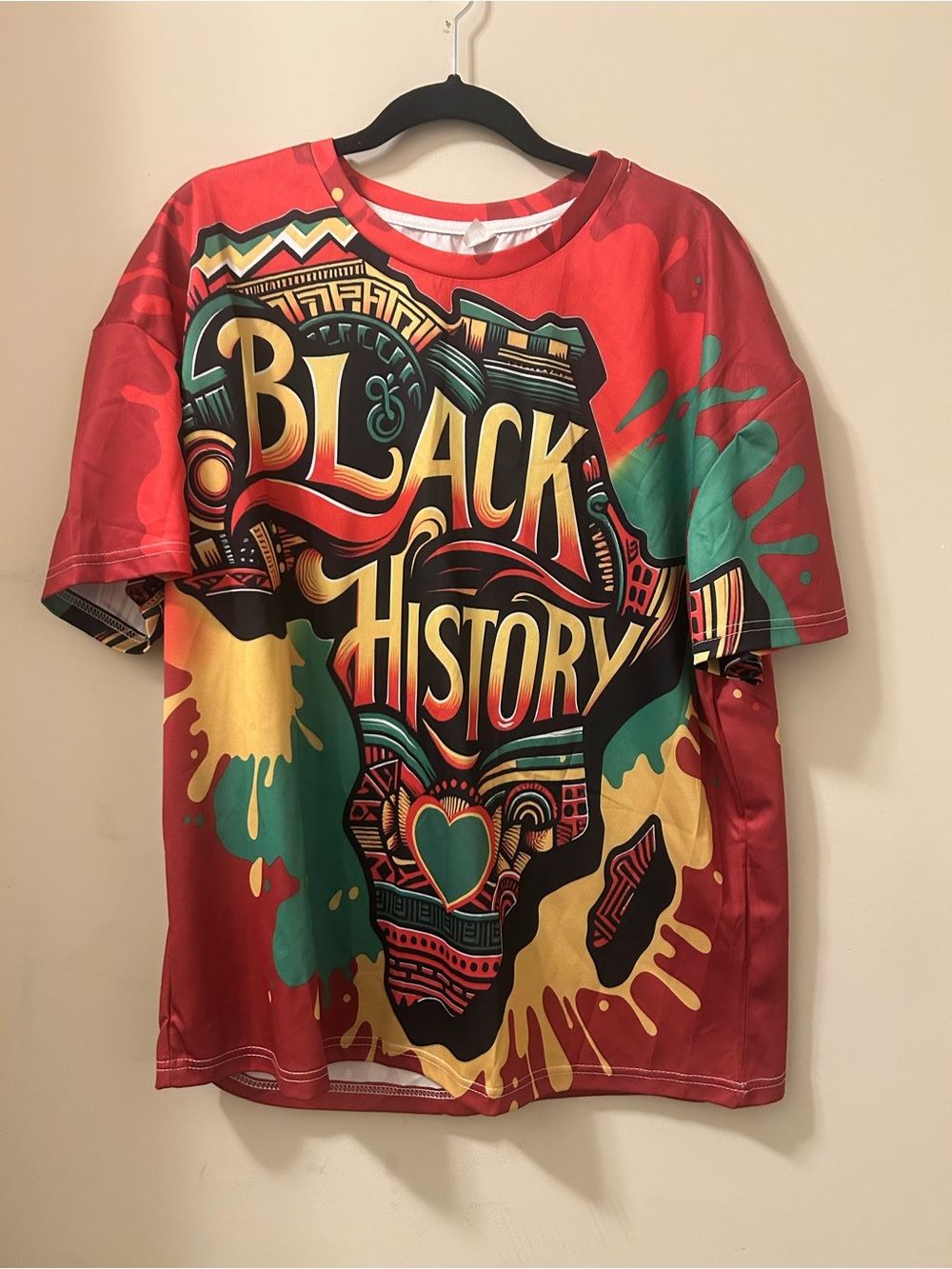 Women’s Red 'Black History' Graphic Tee. Size 2x